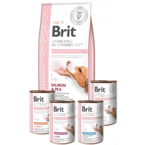Brit GF vet diets dog hydrolyseret protein salmon 12kg