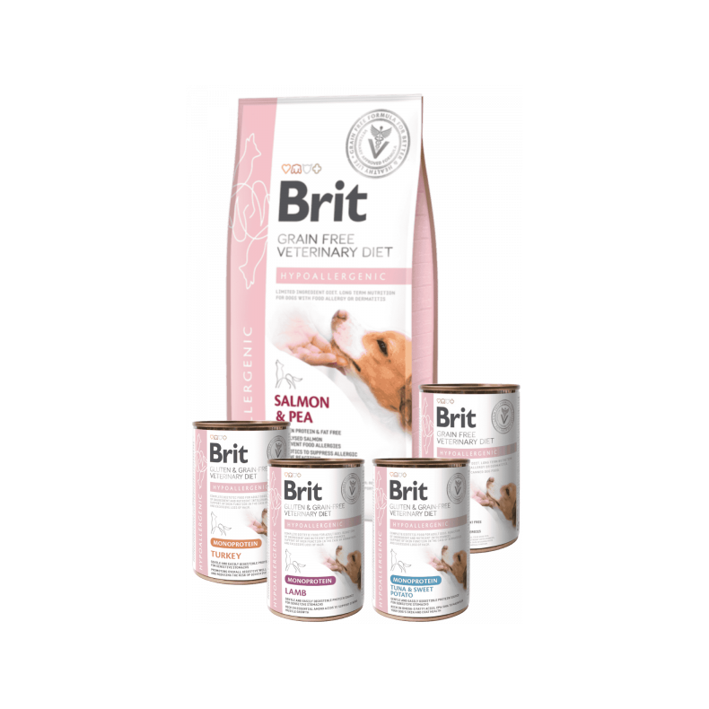 Brit GF vet diets dog hydrolyseret protein salmon 12kg